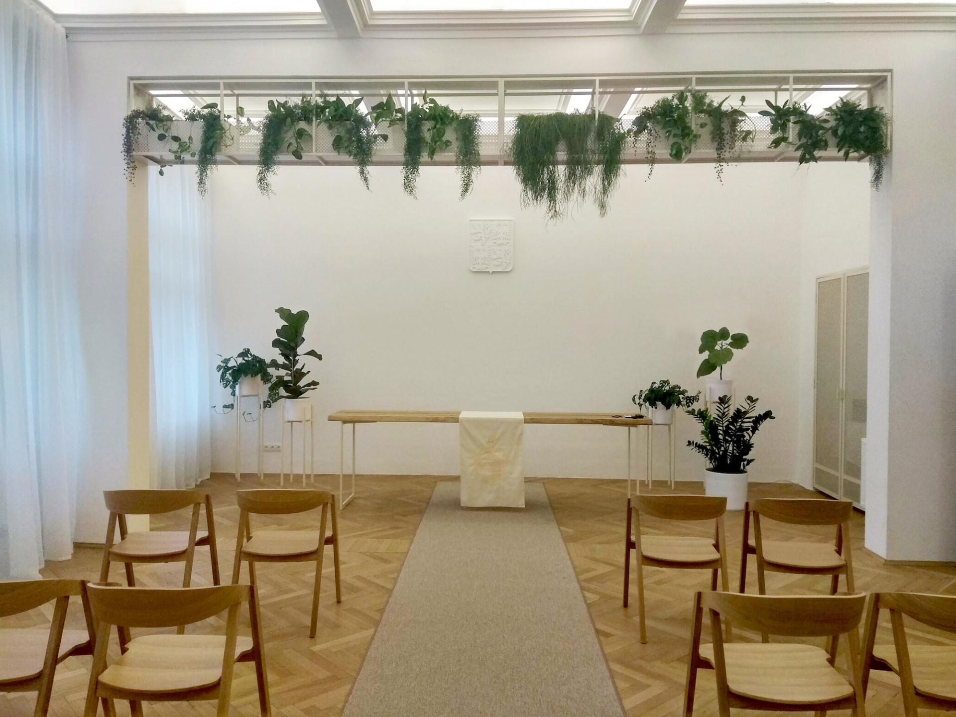 Interiér obřadní síně vypracovala architektka Michaela Marková.