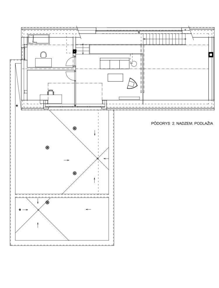 Rodinný dom N v Lietavskej Svinnej - Michal Diviš Architekti, půdorys 2NP