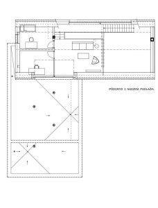 Rodinný dom N v Lietavskej Svinnej - Michal Diviš Architekti, půdorys 2NP
