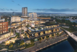 Vizualizace okrsku Šantovka s věžovým domem Šantovka Tower