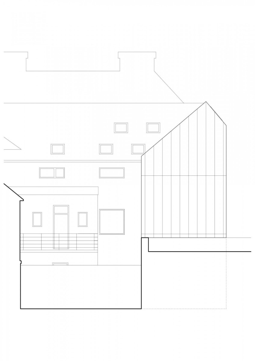 Přístavba kanceláře ve Vysokém Mýtě, Prokš Přikryl architekti / Martin Prokš, Marek Přikryl, pohled východní