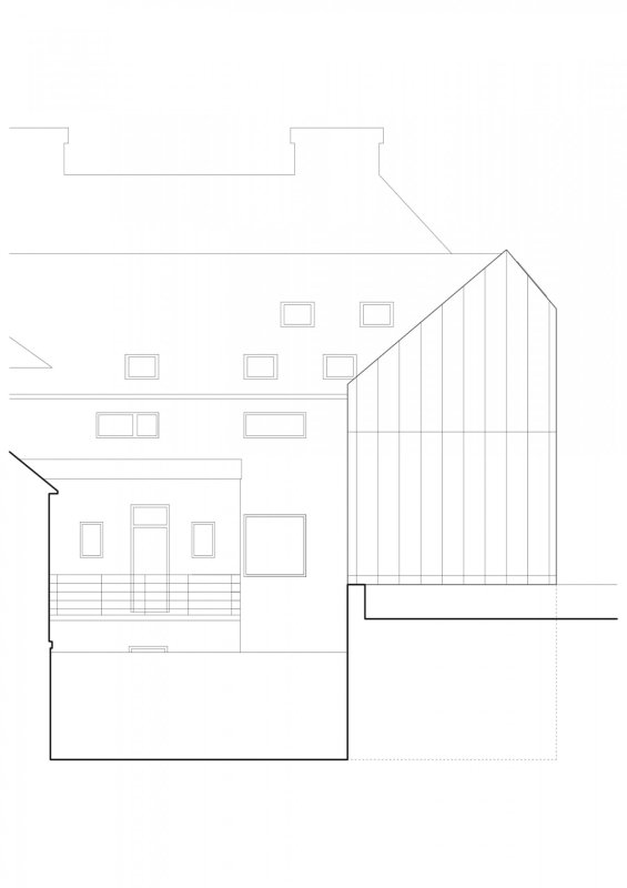 Přístavba kanceláře ve Vysokém Mýtě, Prokš Přikryl architekti / Martin Prokš, Marek Přikryl, pohled východní