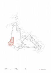 Hospodářská budova na hradě Uhrovec, Atelier ô / Martin Varga, Martin Kvitkovský, Pavol Pauliny, situace