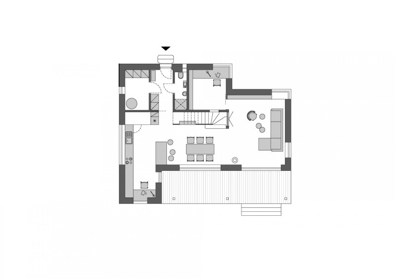 Rodinný dům v Hradišťku, XYLO Atelier / Jakub Loučka, půdorys