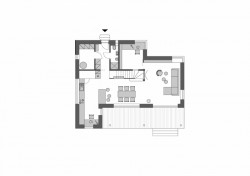 Rodinný dům v Hradišťku, XYLO Atelier / Jakub Loučka, půdorys