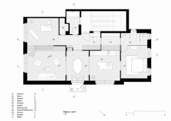 KZM - Rekonstrukce bytu, půdorys nového stavu, JRKVC