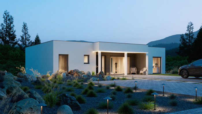 Hillside s plochou střechou