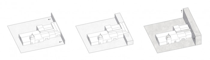 Projekt na obnovu bývalých jatek pro PLATO, půdorys