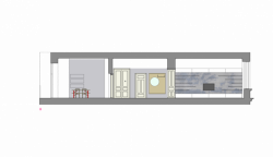 Rekonstrukce bytu v Brně, ARCHANTI, řez B - foto