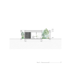 Řez (Dům s atrii v Nedvědicích, AOSI)