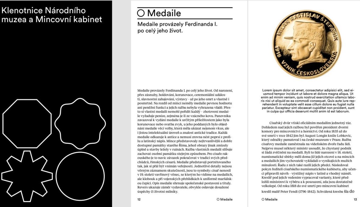 Návrh brožury expozic, ReDesign.