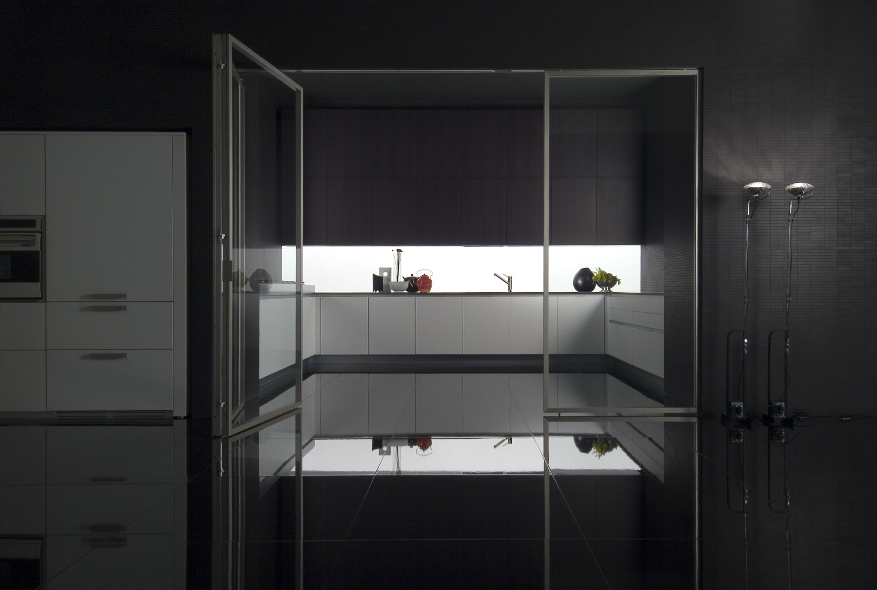 Kuchyň Xila navrhl pro značku Boffi Luigi Massoni. 