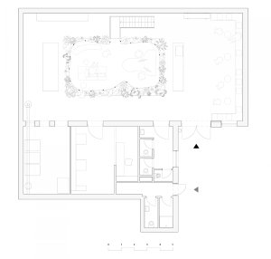 Coffee hub GROUNDS, KOGAA / Alexandra Georgescu, Tomas Kozelsky, Viktor Odstrčilík, Kateřina Baťková, Josef Řehák, Kateřina Čenovská, půdorys