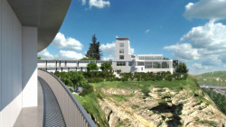 Vizualizace rekonstrukce stávajícího objektu Barrandovských teras a nových budov – foto