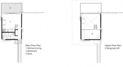 Chatka z oceli, Olson Kundig/ Tom Kundig, půdorys