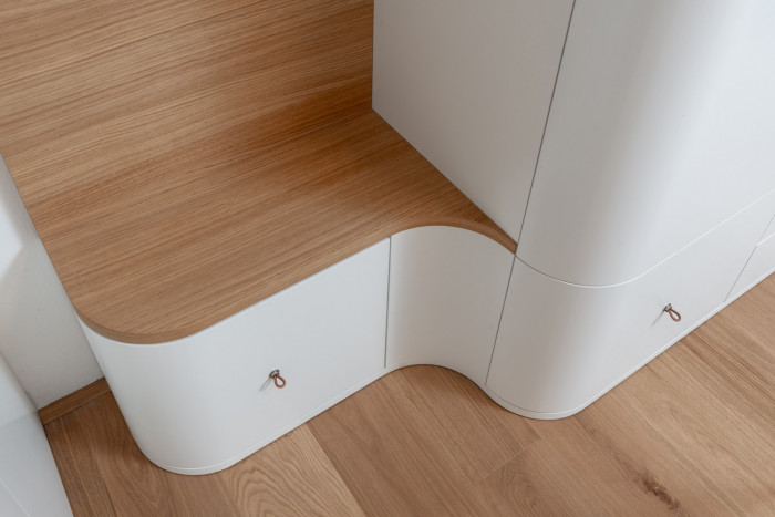 Interiér mezonetového bytu, studio AEIOU