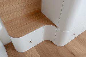 Interiér mezonetového bytu, studio AEIOU