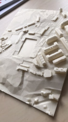 Terén okolí, výstup z 3D tiskárny Original Prusa i3 MK3S, v tomto případě z materiálu PET