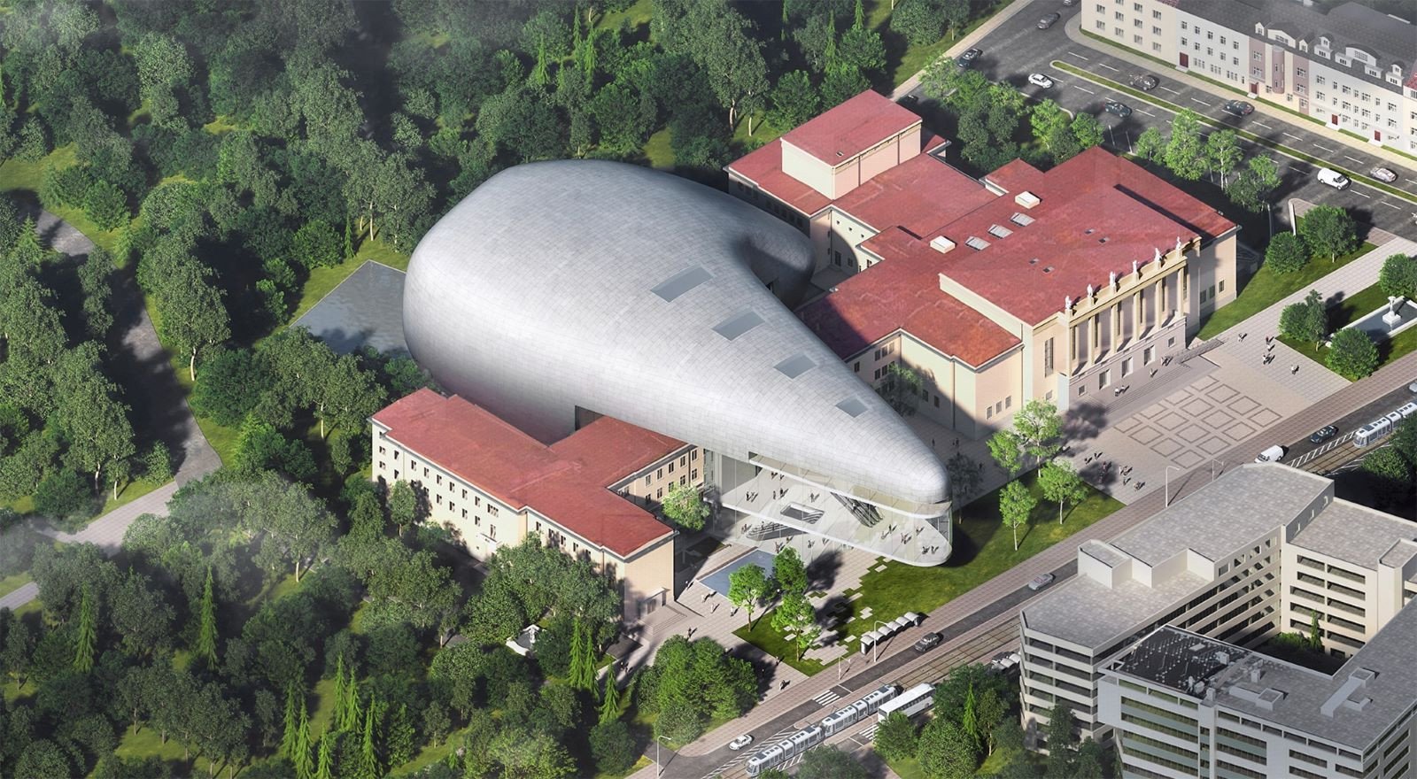 Koncertní síň v Ostravě, vizualizace, Steven Holl Architects + Architecture Acts.