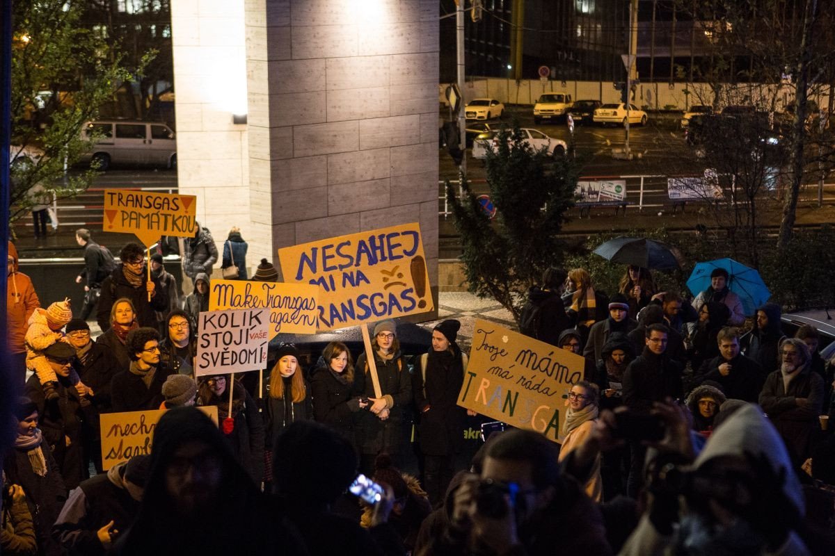 Demonstrace za záchranu Transgasu