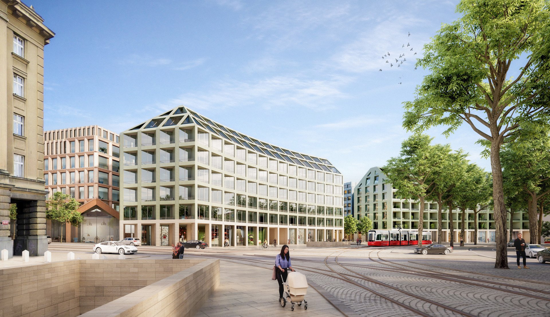 Vizualizace vítězného týmu Benthem Crouwel Architects (NL) + OVA (ČR)