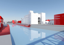 Pardubice: Mlýnský ostrov / 2. místo // D3A, pohled od mostu – foto