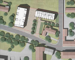 Polyfunkční dům Slivenec, situace, BOD ARCHITEKTI