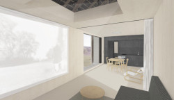 Interiér (Krabice ve stodole; Facha architekti)