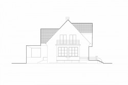 Vila s fontánou, Mjölk architekti, pohled jihozápad