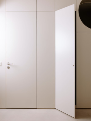 Pohled do chodby (Byt Bulharská; Anna Koukolová architekti)