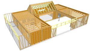 Víkendový dům Smerčany, konstrukce, POKORNY ARCHITEKTI