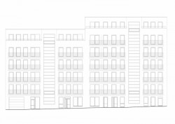 Bytový dům Spolková v Brně, Atelier RAW / Tomáš Rusín, Ivan Wahla, Lukáš Vágner, uliční pohled