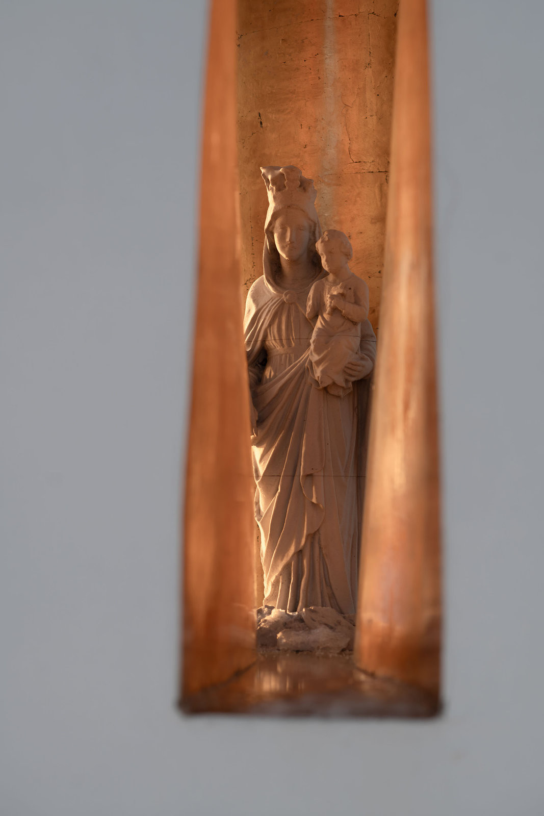 Panna Marie není autorským dílem, vytiskla se na 3D tiskárně podle ustáleného vzoru. (Kaple u Čečelic, ateliér Chrama)