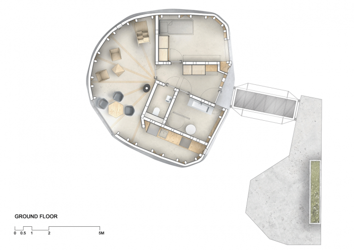 ŠÉPKA ARCHITEKTI, Dům v sadu, půdorys 1. NP – foto