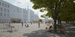 Návrh na úpravu náměstí v Benešově, vizualizace, Marcela Steinbachová, Vít Holý