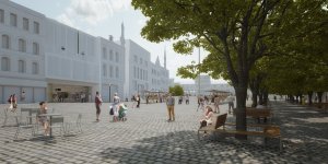 Návrh na úpravu náměstí v Benešově, vizualizace, Marcela Steinbachová, Vít Holý