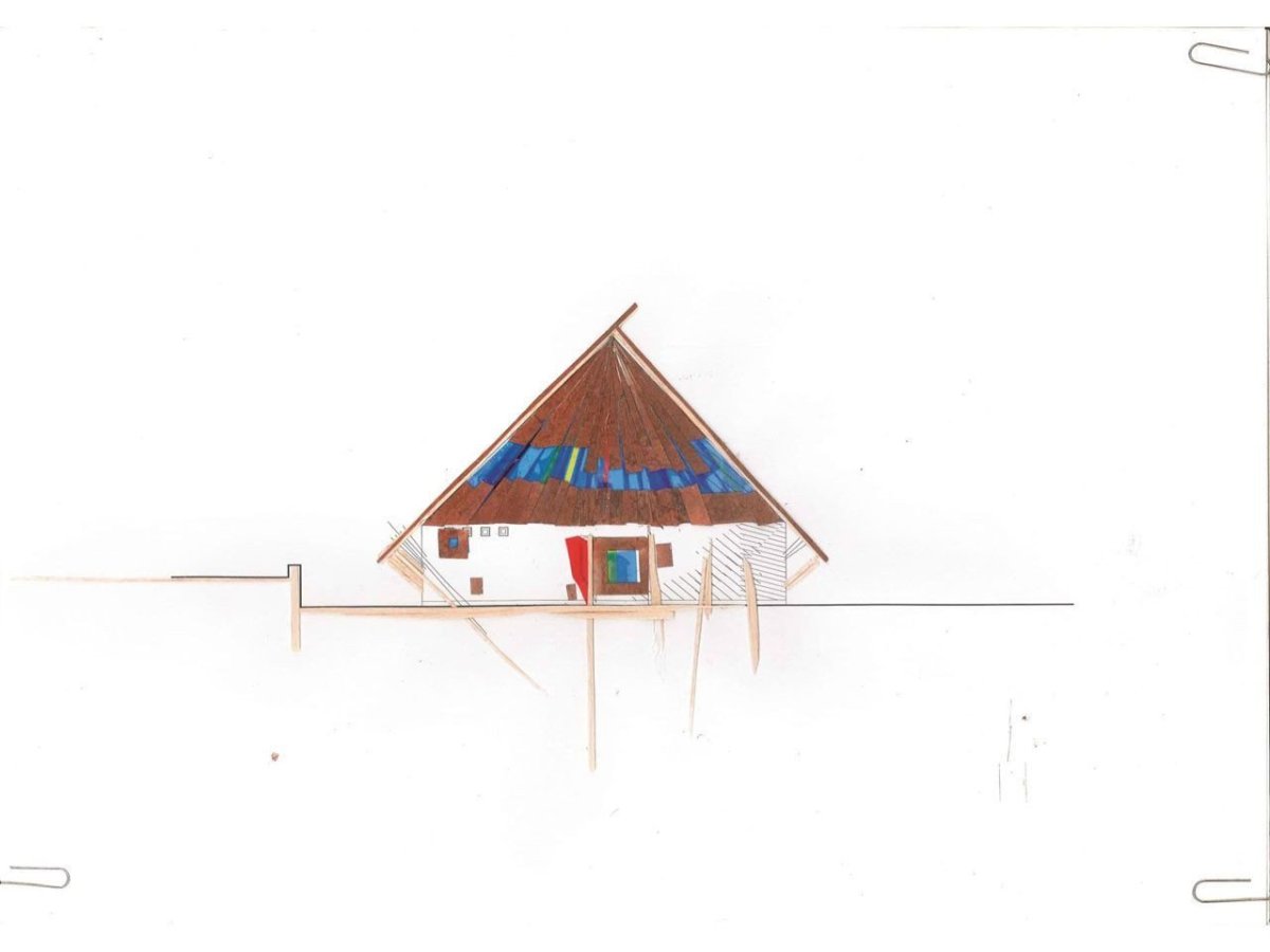 Atelier 8000 (Martin Krupauer, Jiří Střítecký), Mateřská škola v Dobříni, skica fasády - foto