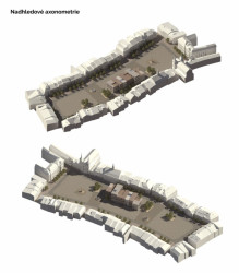 Revitalizace Masarykova náměstí v Jihlavě, axonometrie, MCA atelier, s.r.o.