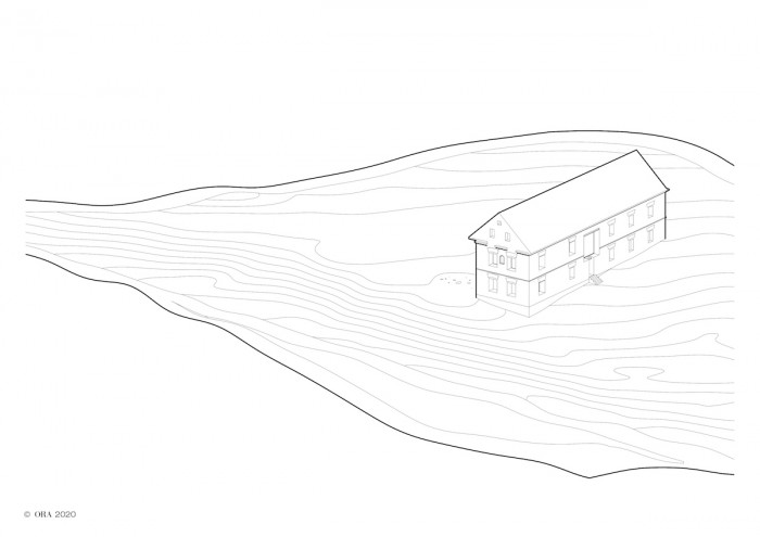 Dům v ruině, ORA, axonometrie