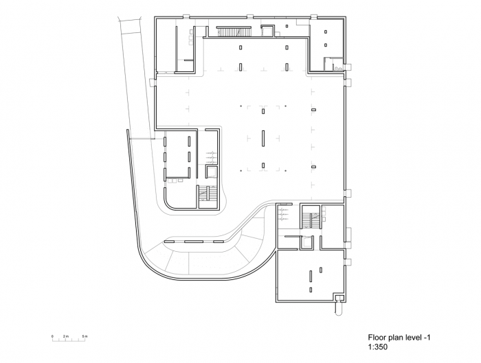 Buzzi Studio di Architettura, Cà Bugnada, půdorys 1. PP – foto