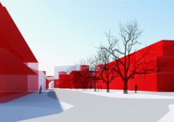 Pardubice: Mlýnský ostrov / 2. místo // D3A, pohled od pekáren – foto