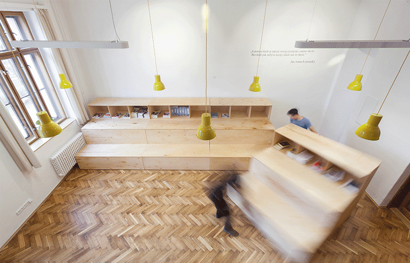 Knihovna pro gymnázium Třeboň, Ateliér 111 architekti
