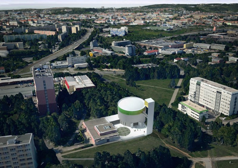 Kostel bl. Restituty Brno - Lesná, pohled ze severu