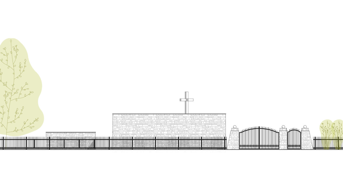 Pohled Severní (Zázemí hřbitova; bydloarchitekti)
