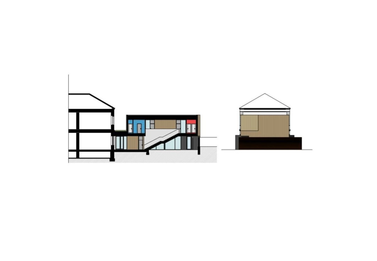 Přístavba školní družiny ZŠ Újezd v Plzni, pohled, Projectstudio8