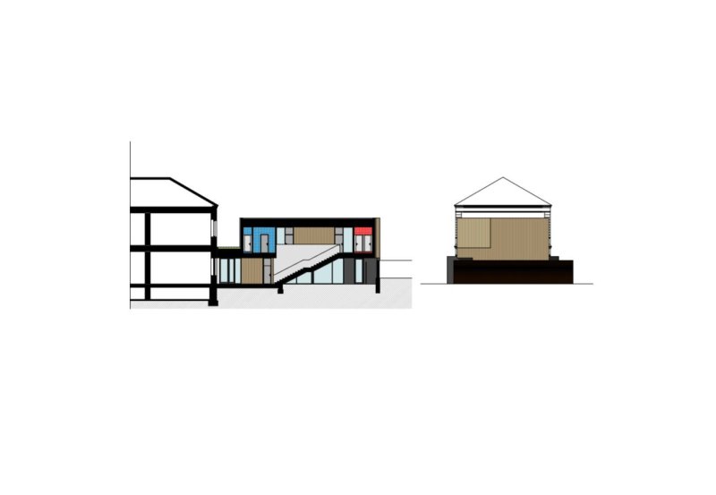 Přístavba školní družiny ZŠ Újezd v Plzni, pohled, Projectstudio8