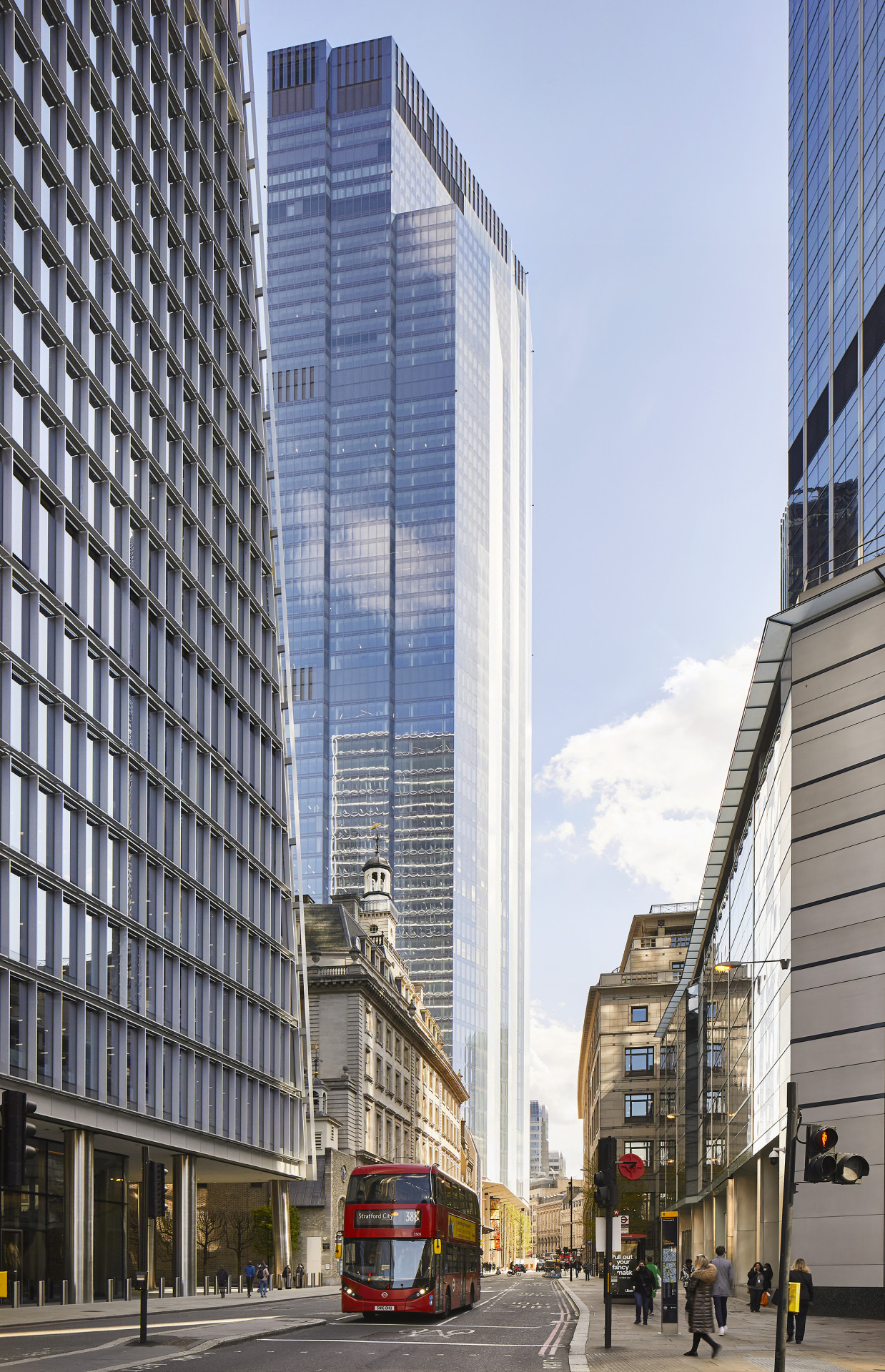 Studio PLP Architecture realizovalo nejvyšší budovu City of London. Obsahuje především kanceláře a společenské prostory, které využívají zaměstnanci zde sídlících firem