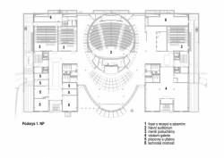 AI-DESIGN, Vzdělávací komplex UTB ve Zlíně, půdorys 1. NP