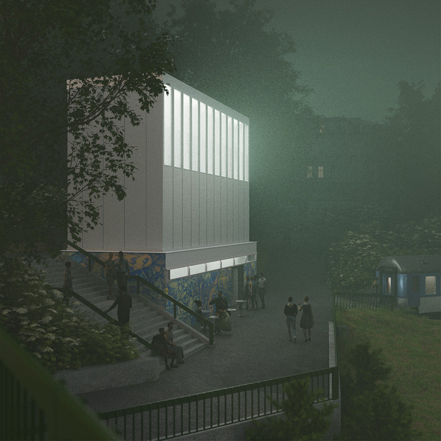 Řešení okolí Chebského mostu, Adam Zajaček. Zdroj: Spolek posluchačů architektury