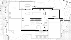 Víkendový dům z prefabrikovaných modulů, Figurr Architects Colective, půdorys